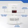 imageKidde Carbon Monoxide Detector Propane Natural Methane ampamp Explosive Gas Alarm Plugin Wall with 9Volt Battery Backup Digital LED DisplayClamshell Packaging