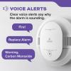 imageKidde Hardwired Smoke ampamp Carbon Monoxide Detector AA Battery Backup Voice Alerts Interconnectable LED Warning Light Indicators White1 Pack