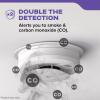 imageKidde Hardwired Smoke ampamp Carbon Monoxide Detector AA Battery Backup Voice Alerts Interconnectable LED Warning Light Indicators White1 Pack