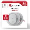 imageKidde Hardwired Smoke Detector AA Battery Backup Interconnectable LED Warning Light Indicators 2 Pack2 Pack