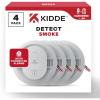 imageKidde Hardwired Smoke Detector AA Battery Backup Interconnectable LED Warning Light Indicators 2 Pack4 Pack