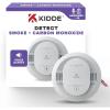 imageKidde Hardwired Smoke ampamp Carbon Monoxide Detector AA Battery Backup Voice Alerts Interconnectable LED Warning Light Indicators White1 Pack