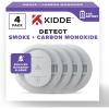 imageKidde Smoke ampamp Carbon Monoxide Detector AA Battery Powered LED Warning Light Indicators 4 Pack4 Pack