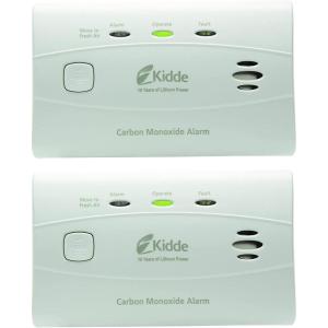 imageKidde Carbon Monoxide Detector with 10Year Battery 3 LEDs Replacement Indicator TestReset Button2 packs