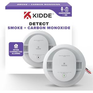 imageKidde Smoke Detector AA Battery Powered LED Warning Light Indicators 1 Pack White 30CUAR1 Pack