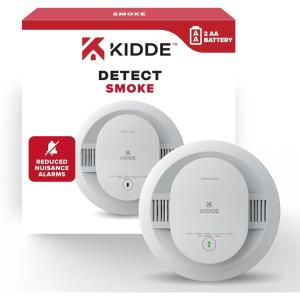 imageKidde Smoke Detector AA Battery Powered LED Warning Light Indicators 20SDR1 Pack