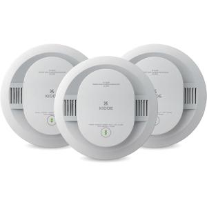imageKidde Smoke ampamp Carbon Monoxide Detector 10Year Battery Powered Voice Alerts LED Warning Light Indicators3 Pack