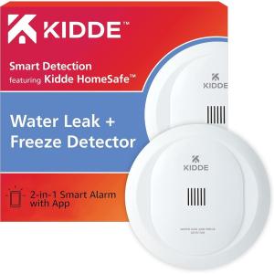 imageKidde WiFi Water Leak Detector ampamp Freeze Alarm Alexa Device Smart Leak Detector for Homes with App AlertsWhite6 pack