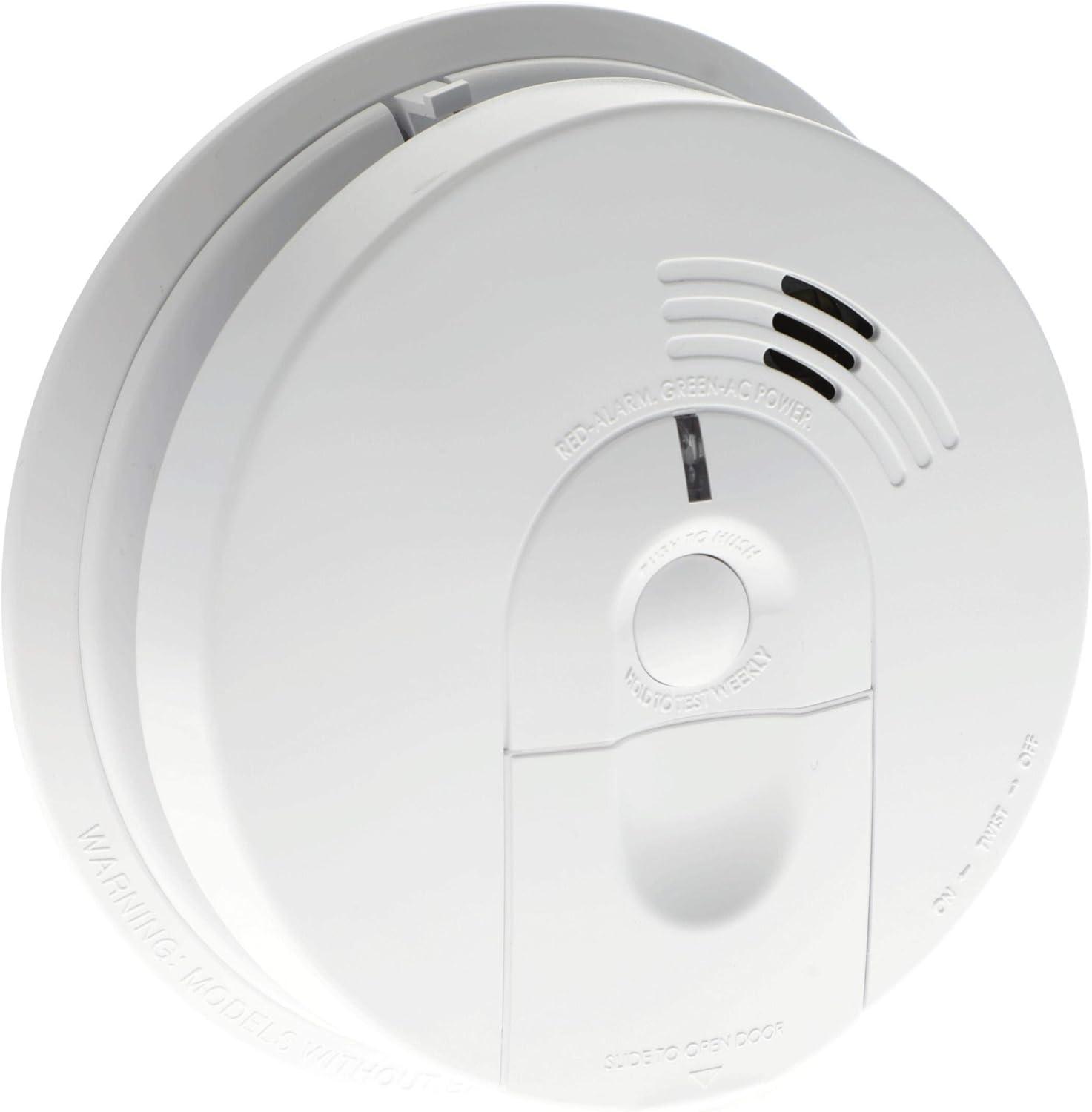 imageKidde 21026063 AC Hardwired Smoke Detector Alarm with 9V Back up and Front Load Battery Door White