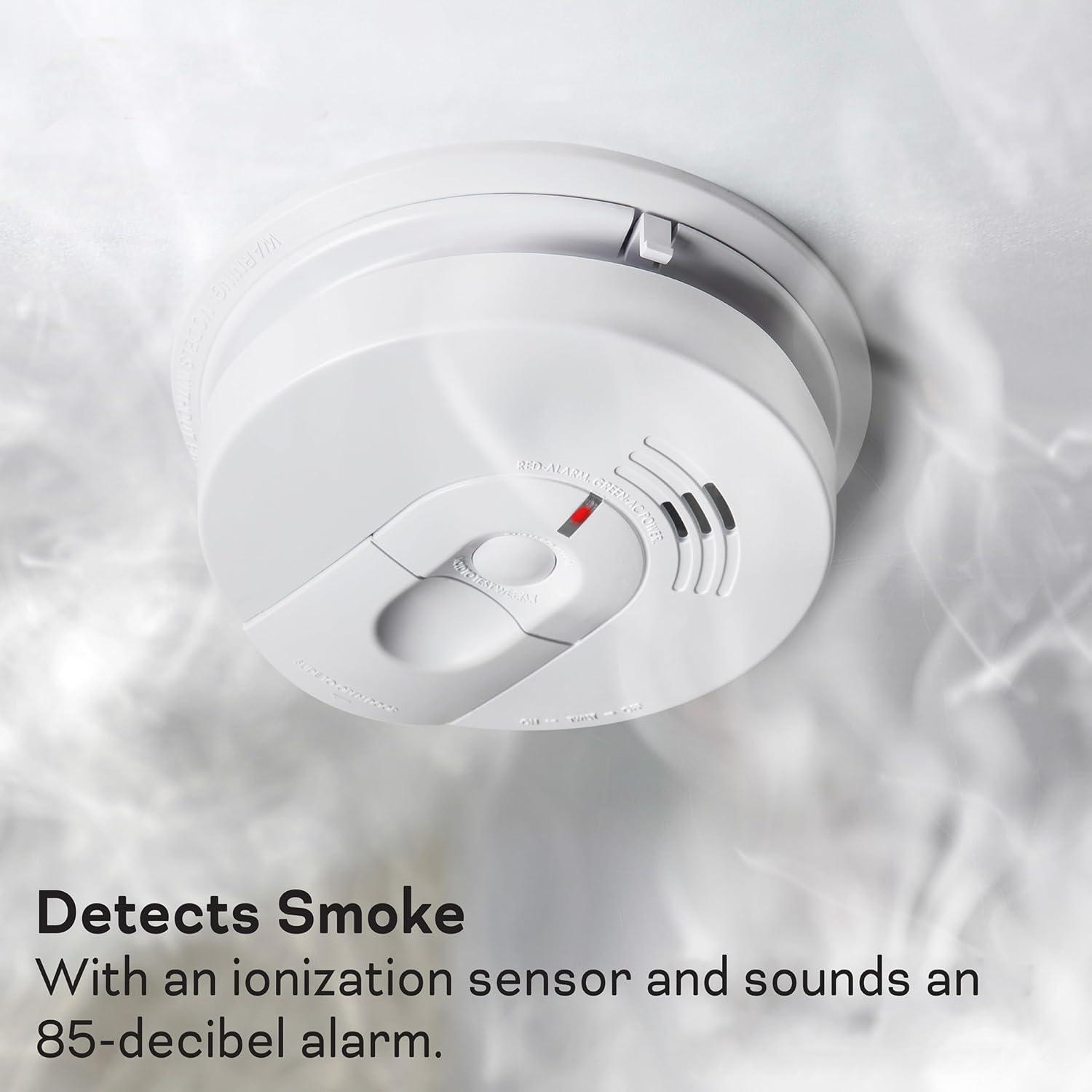 imageKidde 21026063 AC Hardwired Smoke Detector Alarm with 9V Back up and Front Load Battery Door White
