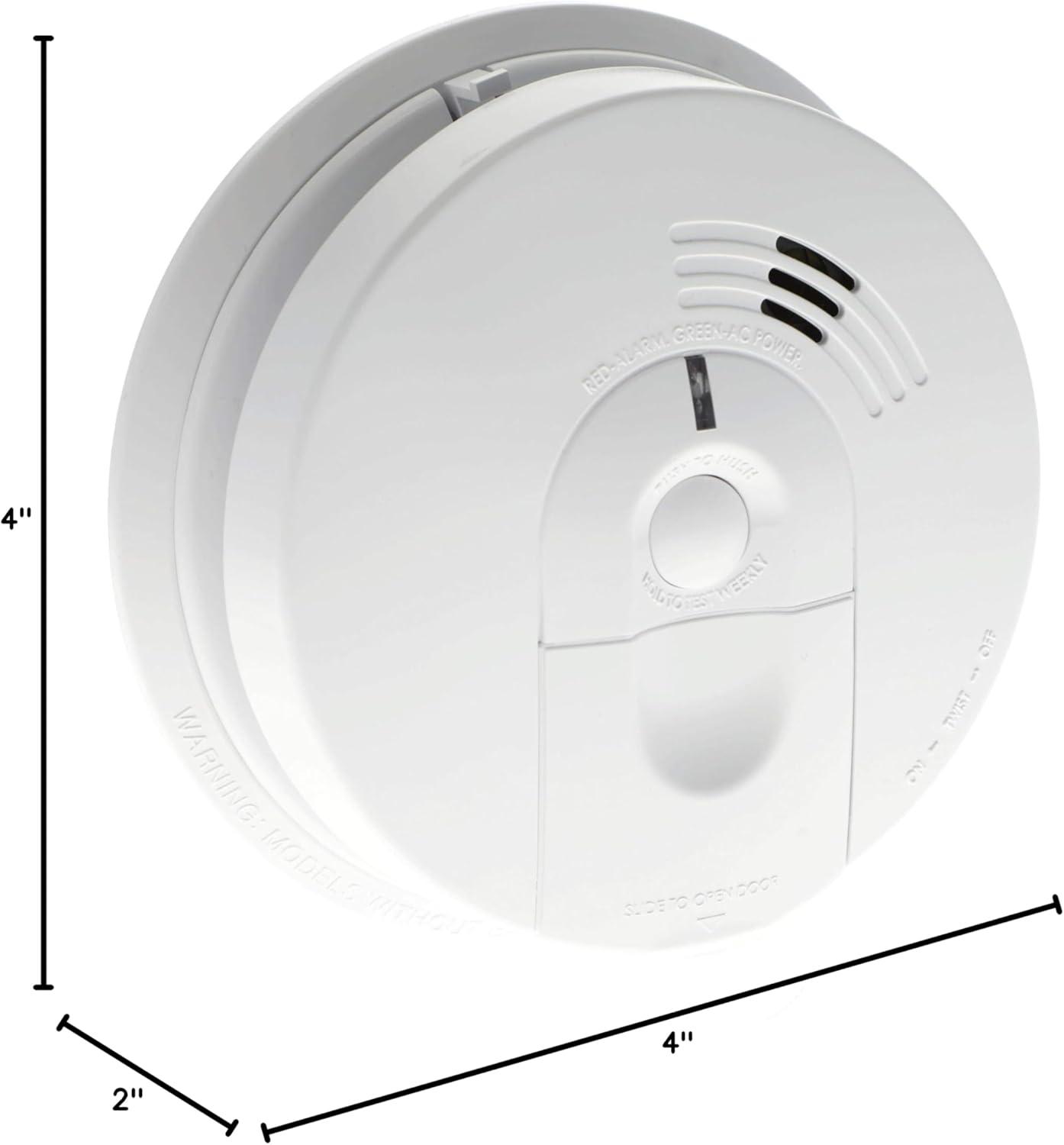 imageKidde 21026063 AC Hardwired Smoke Detector Alarm with 9V Back up and Front Load Battery Door White