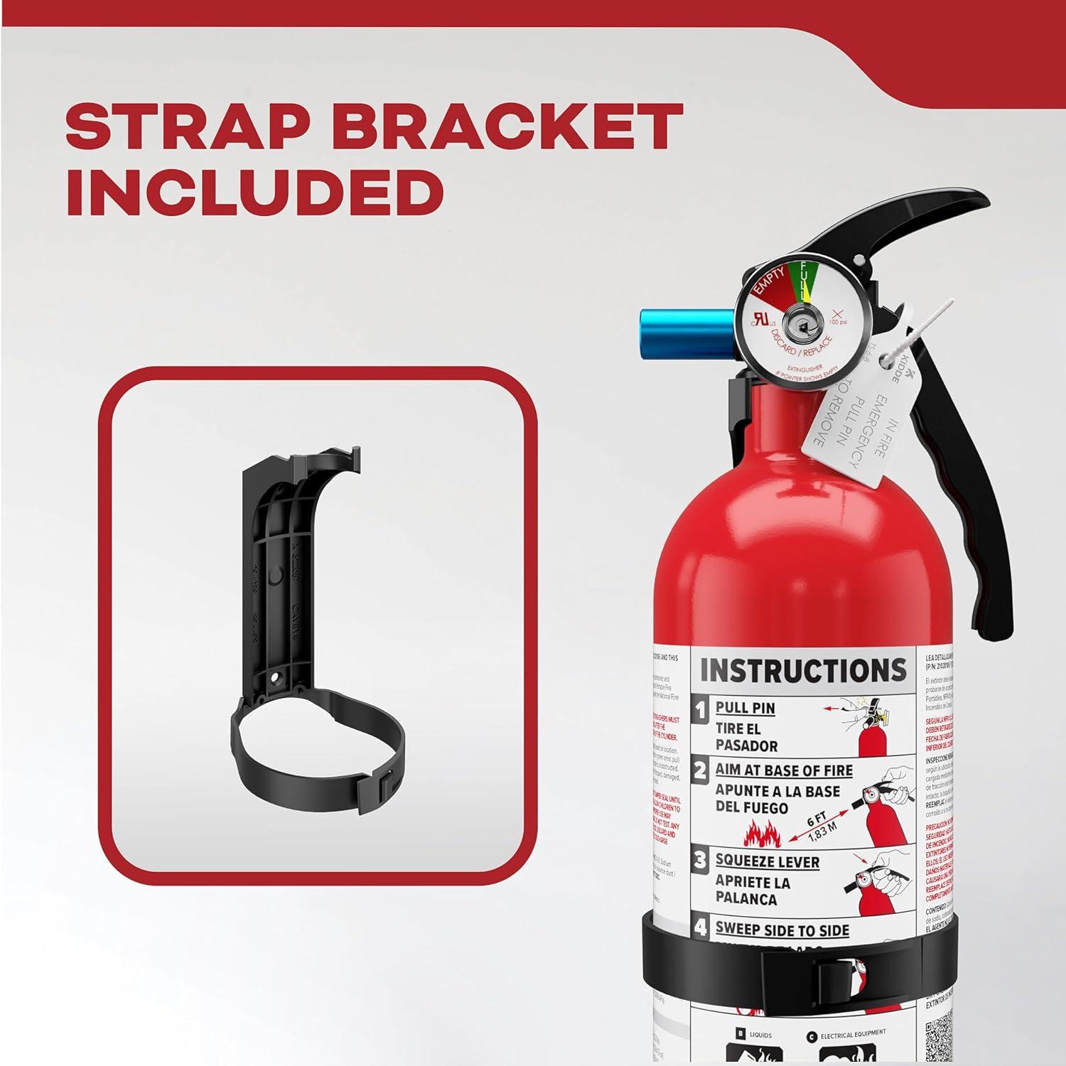 imageKidde Basic Fire Extinguisher for Home Office Residential SingleUse 5BCSingle Use