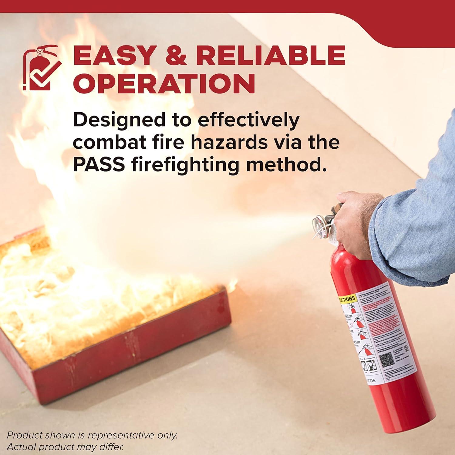 imageKidde Basic Fire Extinguisher for Home Office Residential SingleUse 5BCSingle Use