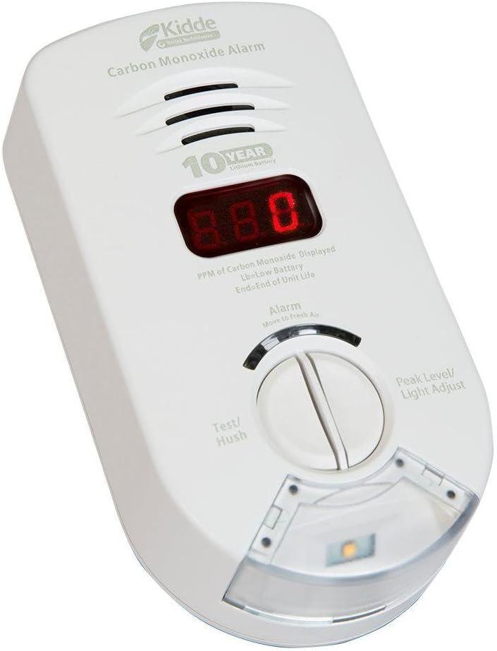 imageKidde Carbon Monoxide Detector ACPlugIn with Lithium Battery Backup Digital Display Night Light ampamp Escape Light