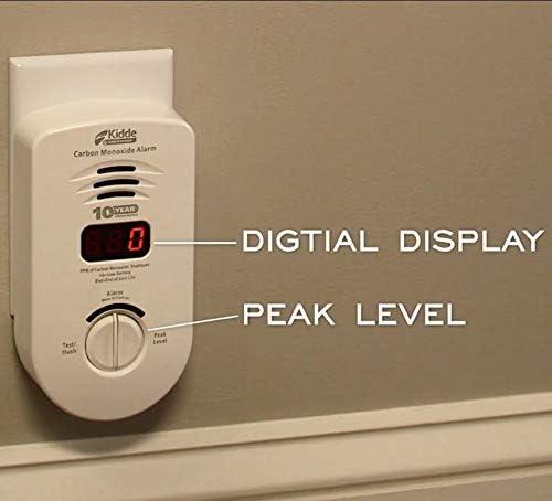 imageKidde Carbon Monoxide Detector Plug In Wall with 10Year Battery Backup Digital LED Display Voice Alerts TestHush Button