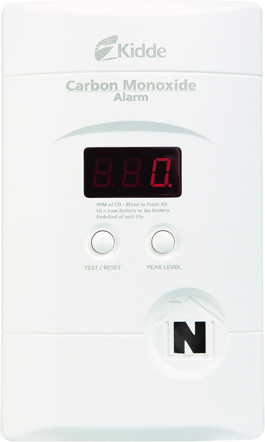 imageKidde Carbon Monoxide Detector Plug In Wall with 9Volt Battery Backup Digital LED Display  2 Pack1 Pack