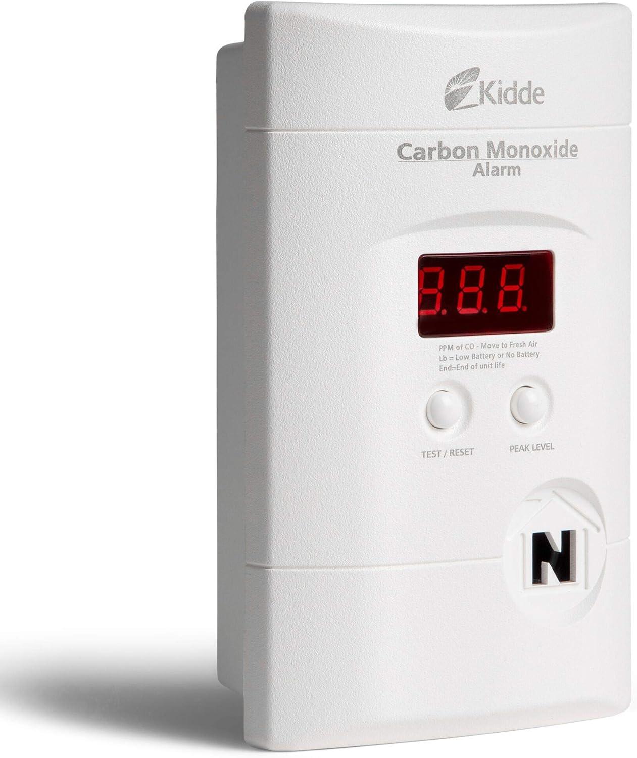 imageKidde Carbon Monoxide Detector Plug In Wall with 9Volt Battery Backup Digital LED Display  2 Pack1 Pack