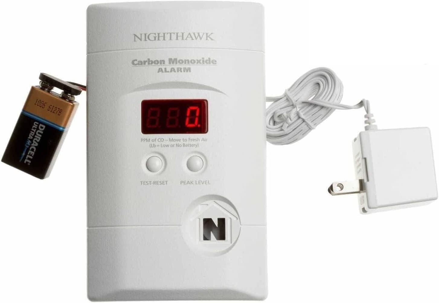 imageKidde Carbon Monoxide Detector Plug In Wall with 9Volt Battery Backup Digital LED Display  2 Pack4 Pack