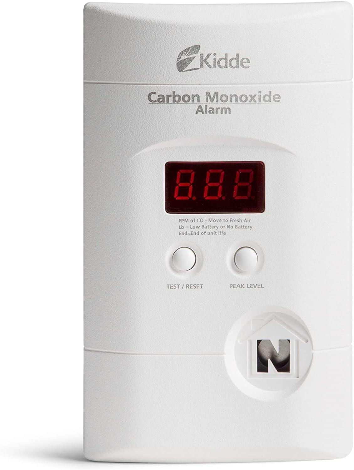 imageKidde Carbon Monoxide Detector Plug In Wall with 9Volt Battery Backup Digital LED Display  2 Pack6 Pack