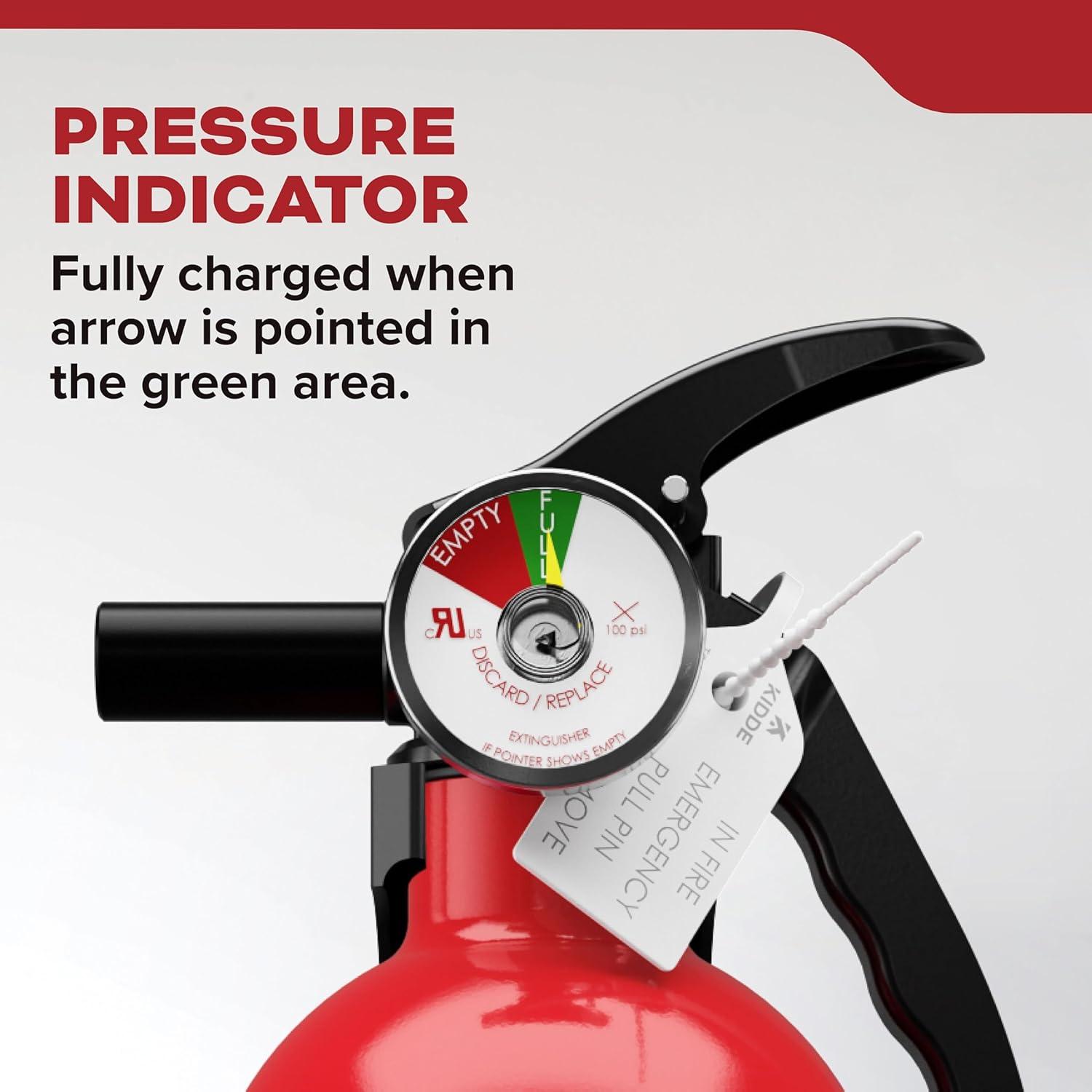 imageKidde FA110G Multi Purpose Fire Extinguisher for Home Office Dorm Residential 1A10BC1 Pack