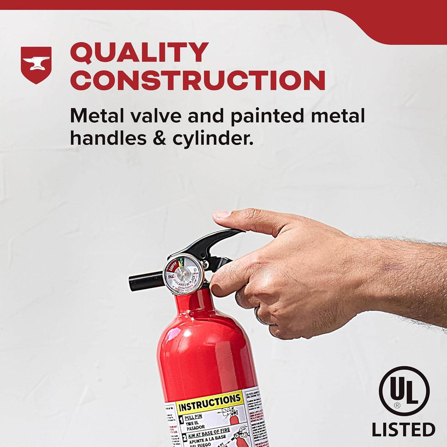 imageKidde FA110G Multi Purpose Fire Extinguisher for Home Office Dorm Residential 1A10BC1 Pack