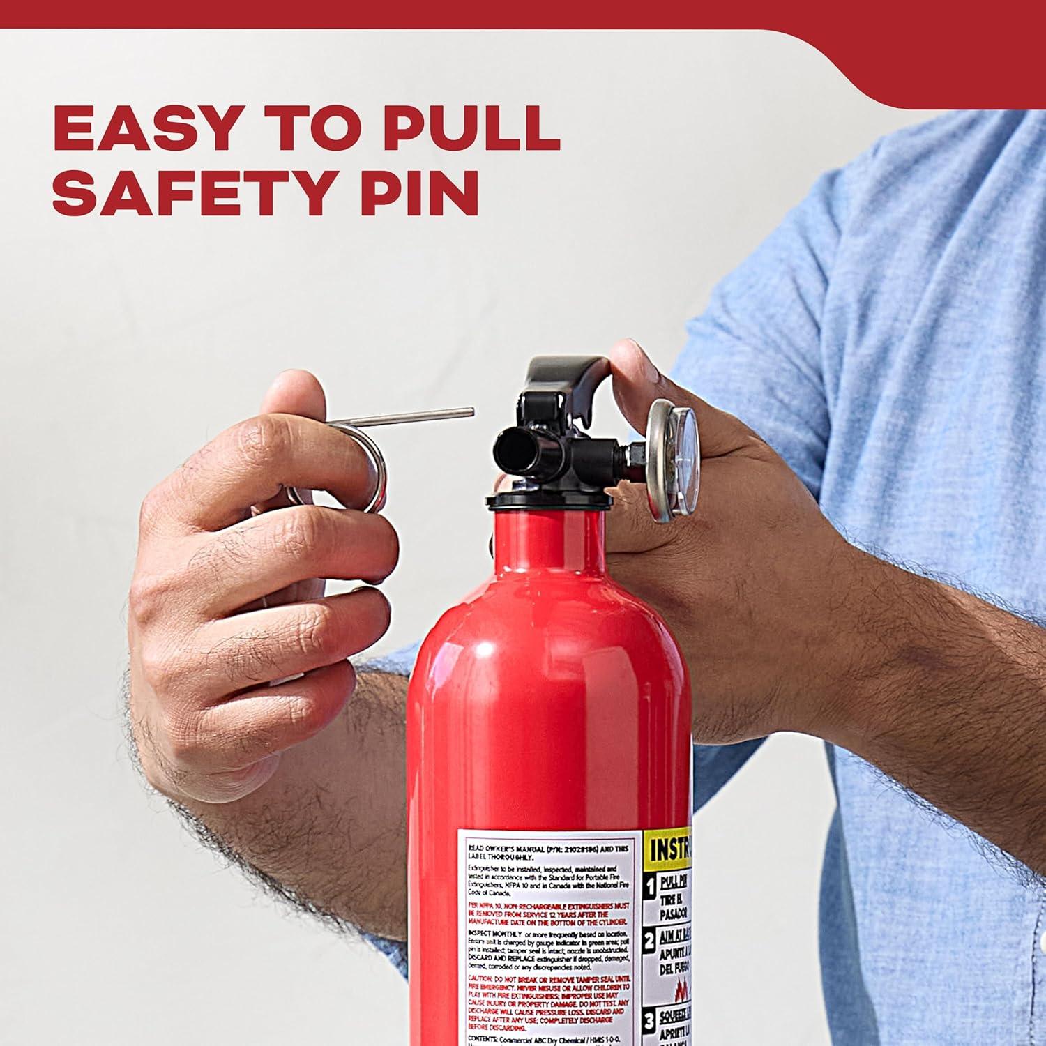 imageKidde FA110G Multi Purpose Fire Extinguisher for Home Office Dorm Residential 1A10BC1 Pack