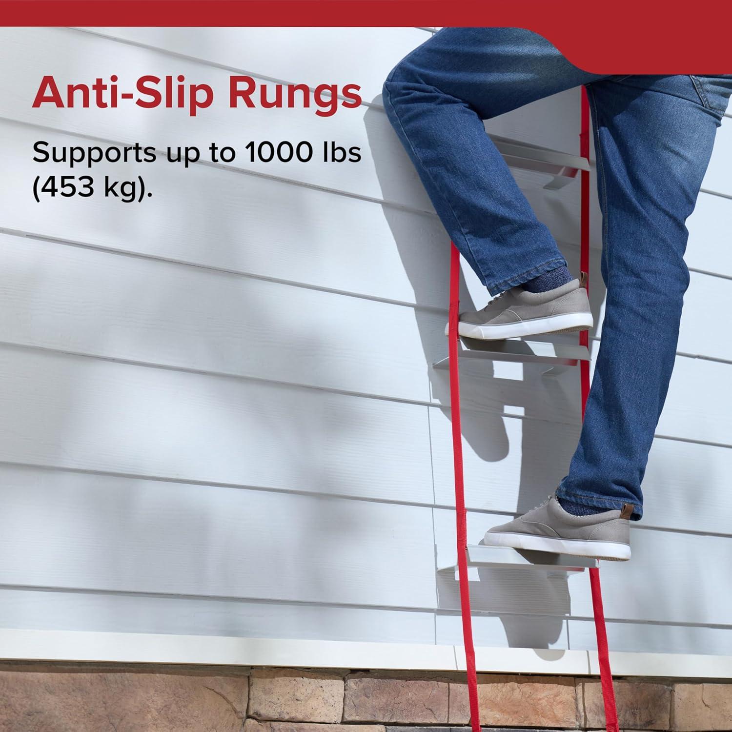 imageKidde Fire Escape Ladder 3Story Rope Ladder Extends to 25Feet AntiSlip Rungs25Feet