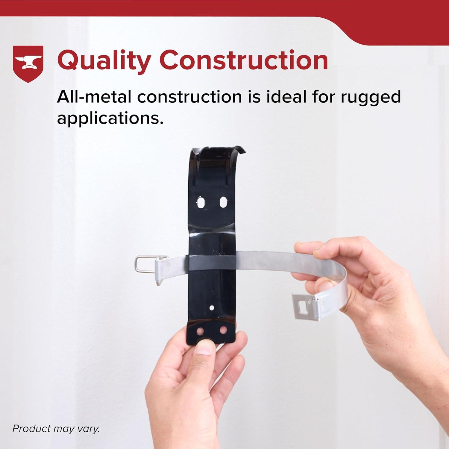 imageKidde Fire Extinguisher Mount Metal Strap Bracket Heavy Duty Compatible 5Pound Fire Extinguishers Black1
