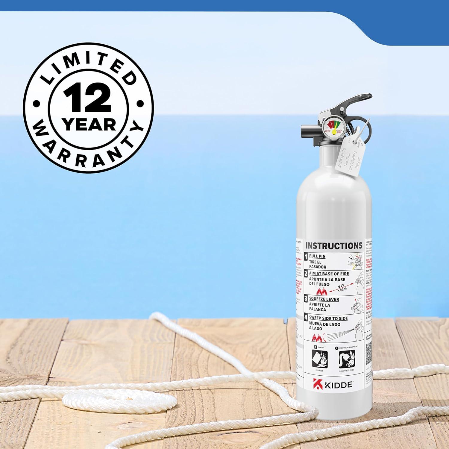 imageKidde Fire Extinguisher for Boats SingleUse 2A10BCPWC