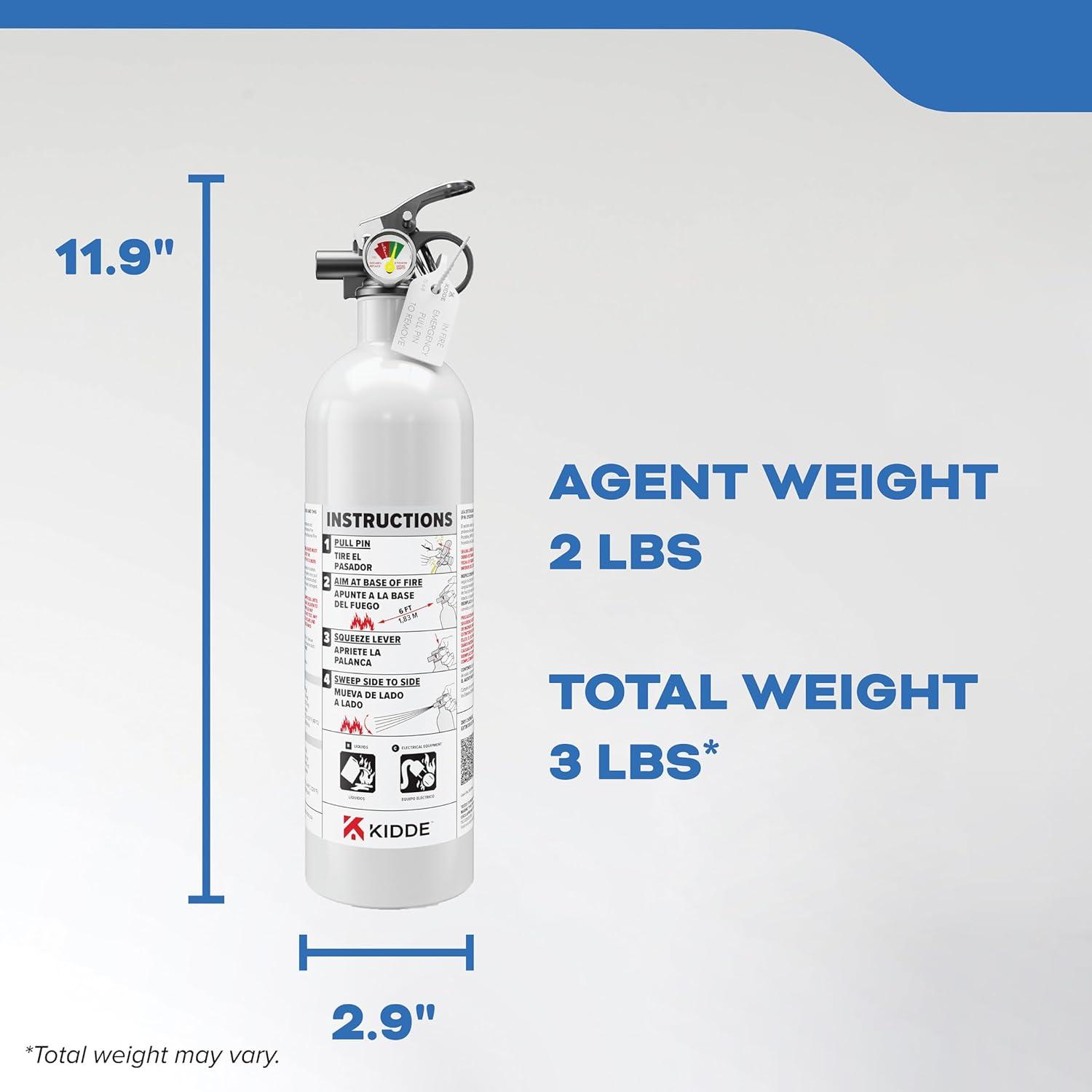 imageKidde Fire Extinguisher for Boats SingleUse 2A10BCPWC