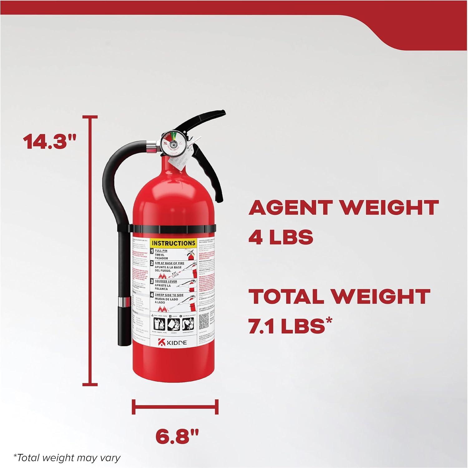 imageKidde Fire Extinguisher for Home For Residential and Living Area Use 2A10BC