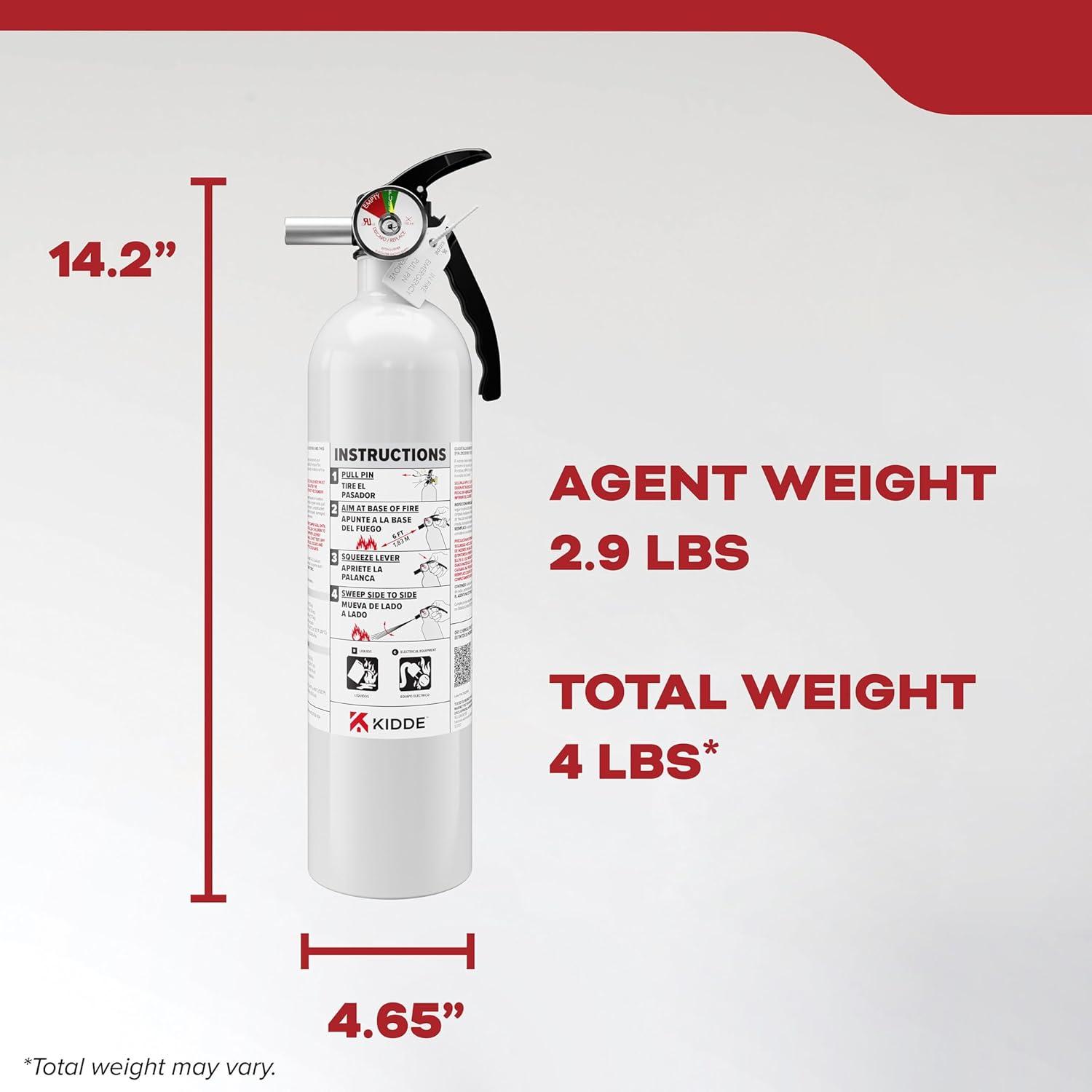 imageKidde Fire Extinguisher for Vehicles Cars Trucks SingleUse 5BCM10G