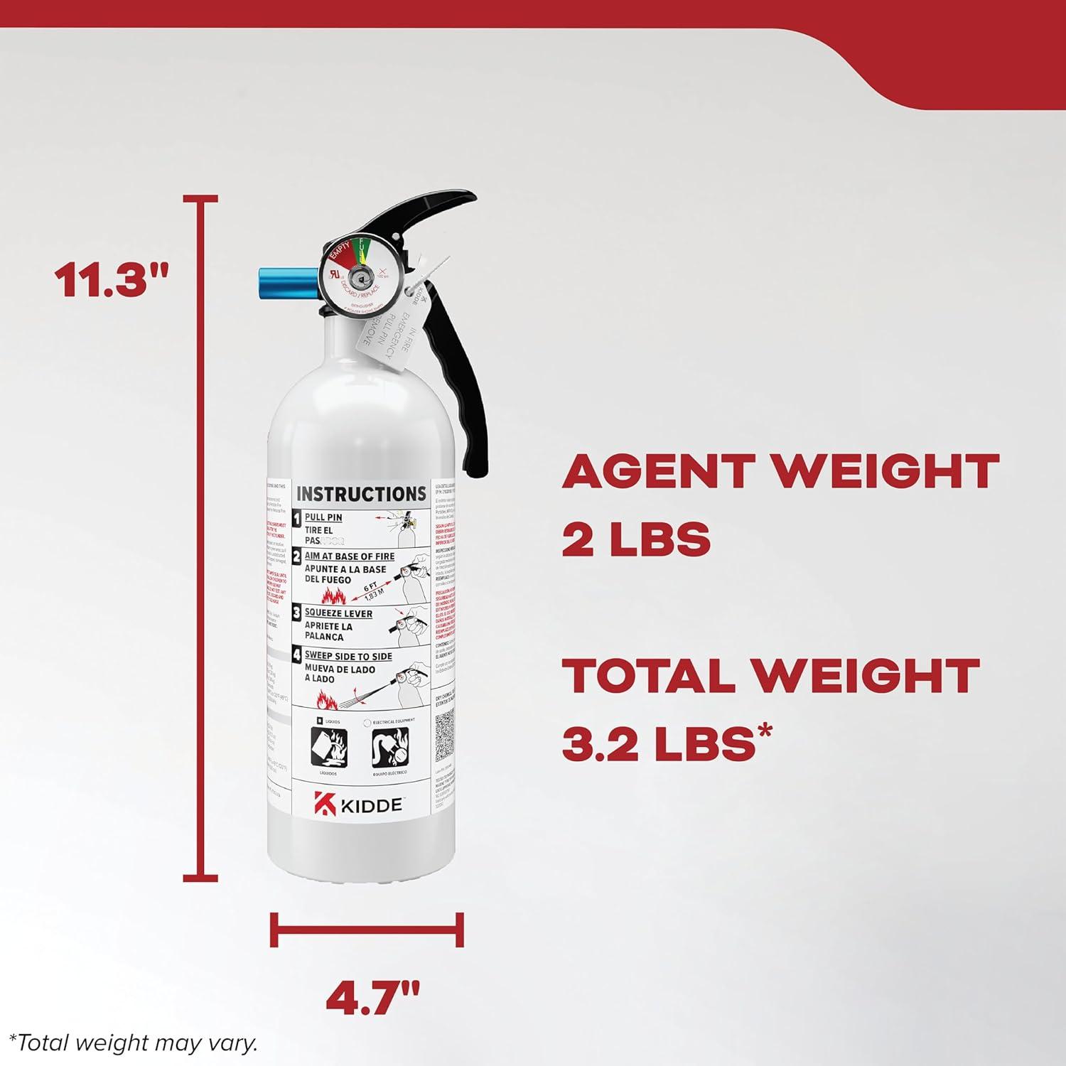 imageKidde Fire Extinguisher for Vehicles Cars Trucks SingleUse 5BCM5G