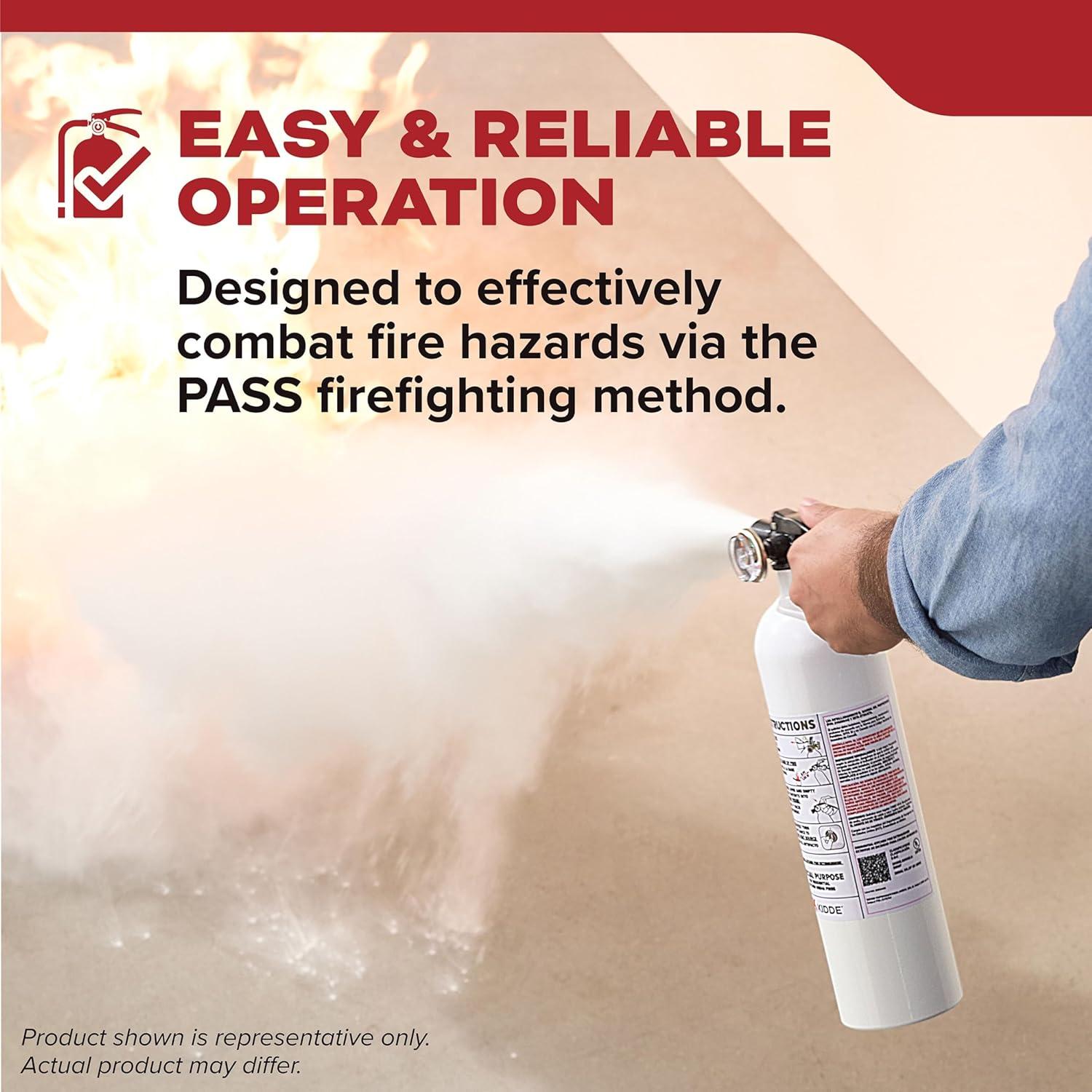imageKidde Kitchen Fire Extinguishers for Home ampamp Office Use 2 Pack One 1A10BC and One Specialty Kitchen Extinguisher Wall Mount ampamp Strap Brackets Included1 Pack