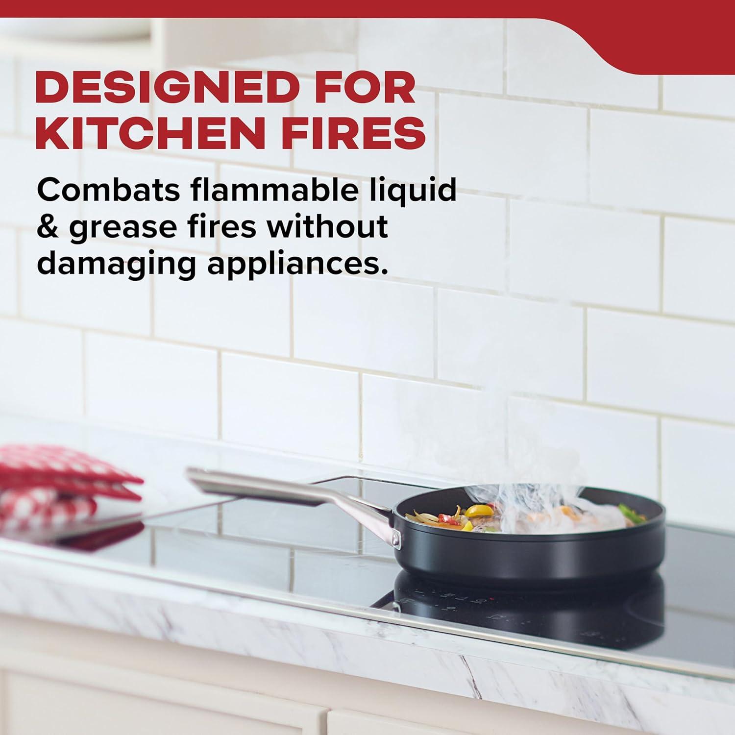 imageKidde Kitchen Fire Extinguishers for Home ampamp Office Use 2 Pack One 1A10BC and One Specialty Kitchen Extinguisher Wall Mount ampamp Strap Brackets Included1 Pack