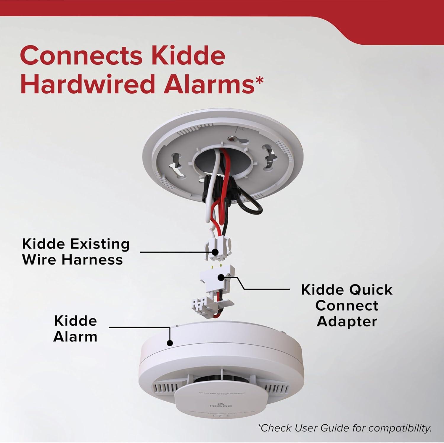 imageKidde Quick Connect Smoke Detector Adapter Plug Smoke Alarm Wiring Harness Compatible with Kidde Hardwired Smoke Carbon Monoxide ampamp Combination Smoke ampamp Carbon Monoxide Detectors
