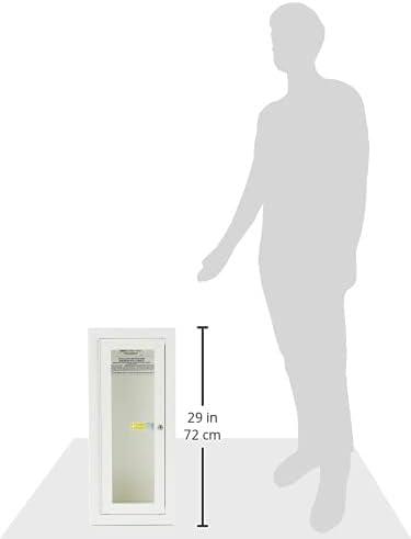 imageKidde SemiRecessed 10Pound Fire Extinguisher Cabinet with Lock  Model 468047
