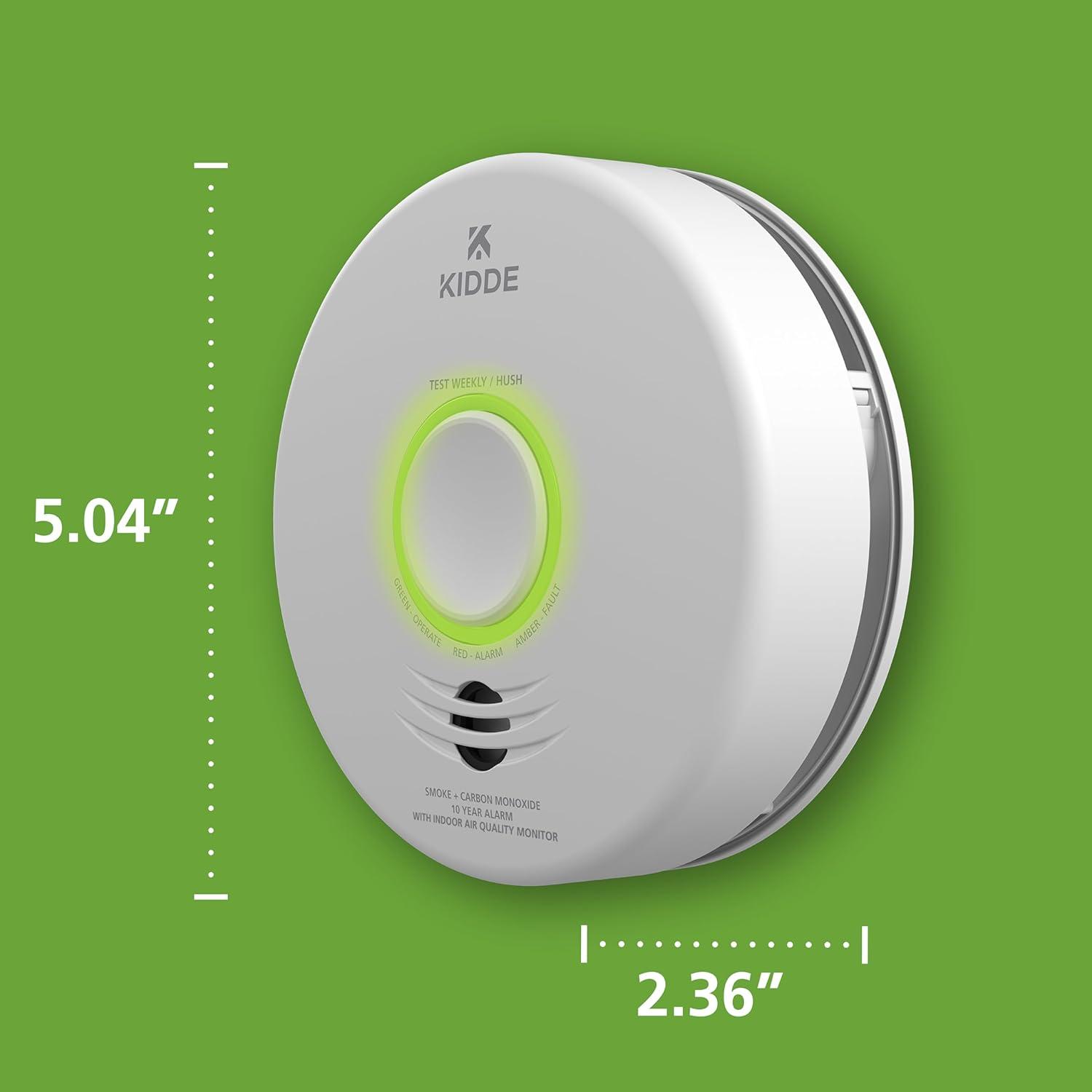 imageKidde Smart Smoke ampamp Carbon Monoxide Detector ampamp Indoor Air Quality Monitor WiFi Alexa Compatible Device Hardwired wBattery Backup Voice ampamp App Alerts