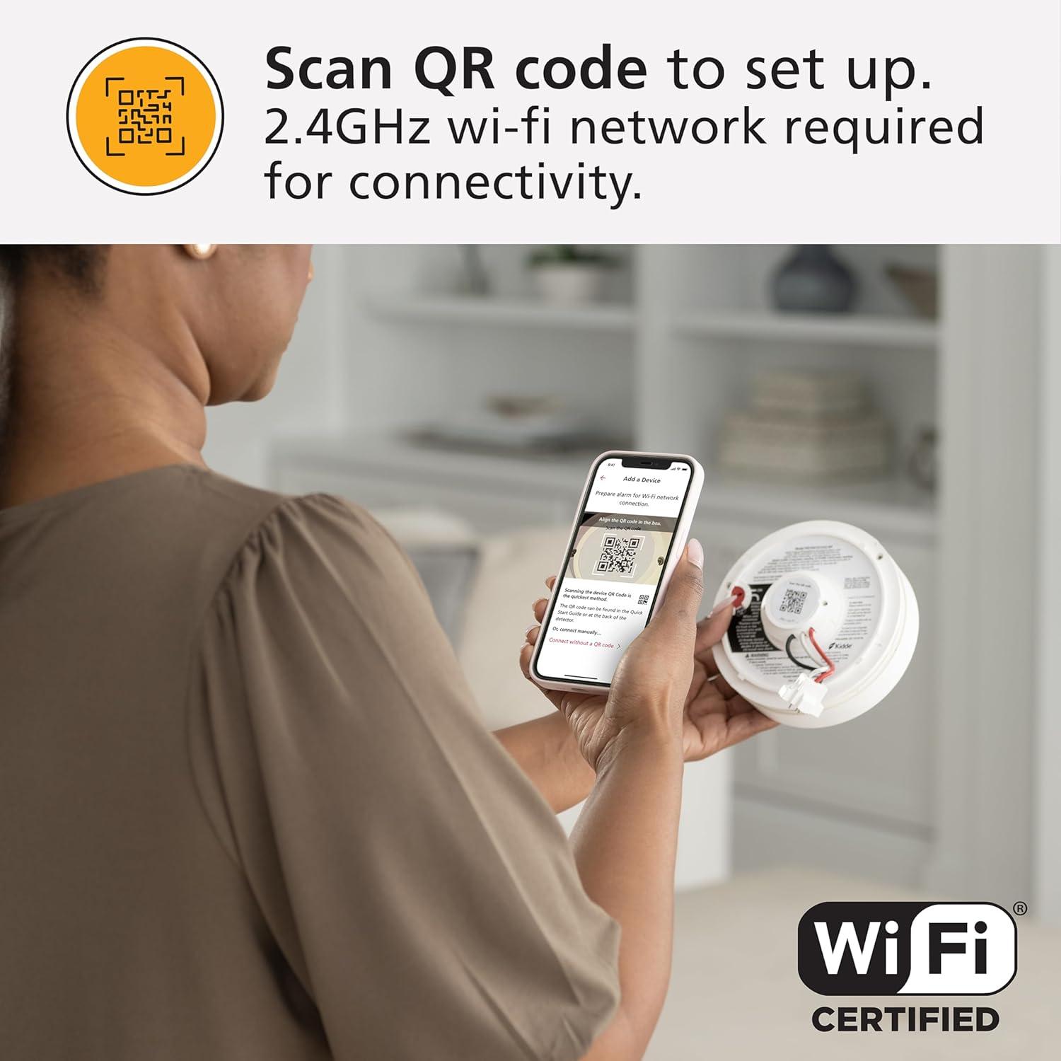 imageKidde Smart Smoke ampamp Carbon Monoxide Detector ampamp Indoor Air Quality Monitor WiFi Alexa Compatible Device Hardwired wBattery Backup Voice ampamp App Alerts