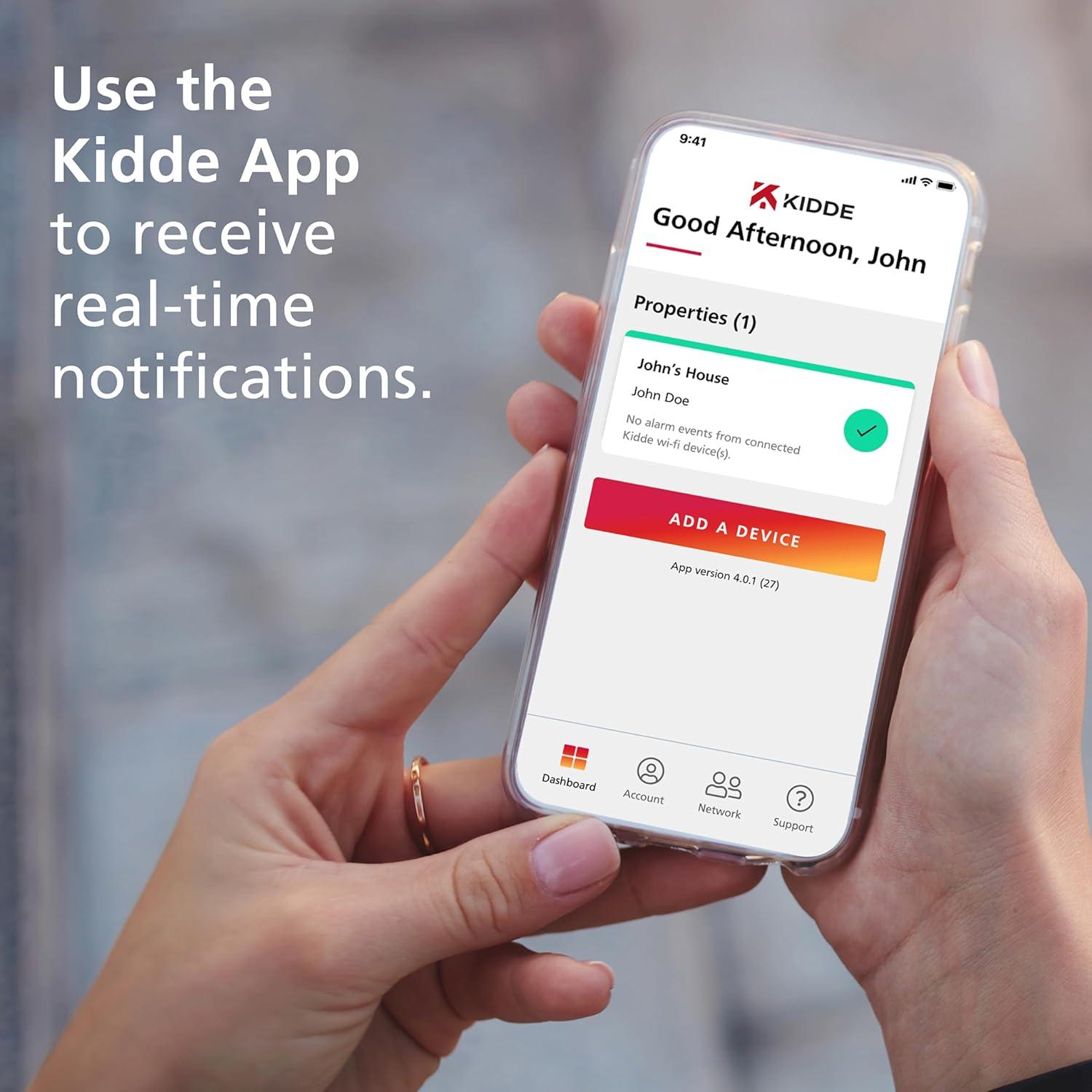 imageKidde Smart Smoke ampamp Carbon Monoxide Detector ampamp Indoor Air Quality Monitor WiFi Alexa Compatible Device Hardwired wBattery Backup Voice ampamp App Alerts