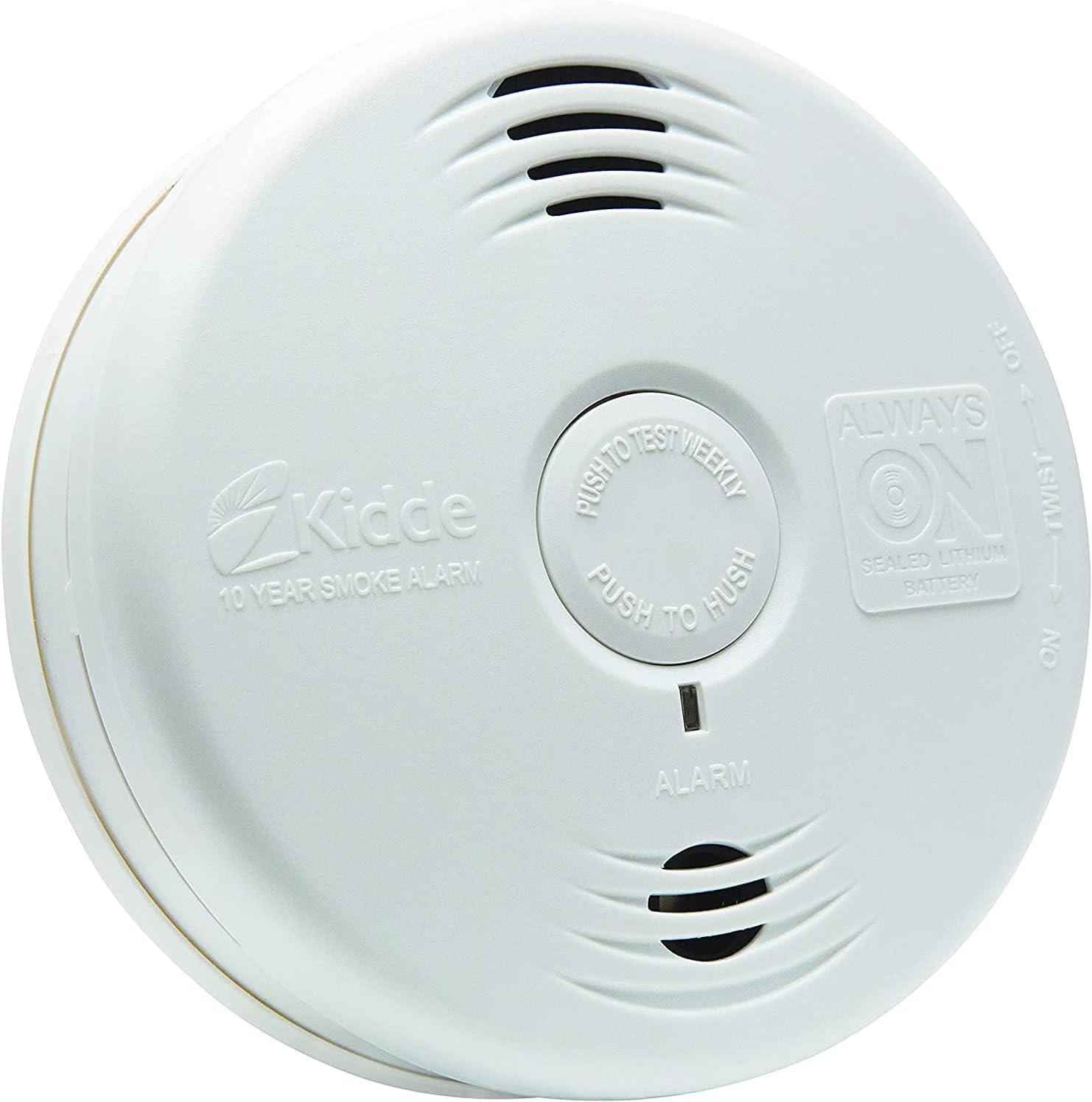 imageKidde Smoke Detector 10Year Battery Photoelectric Sensor Smoke Alarm White