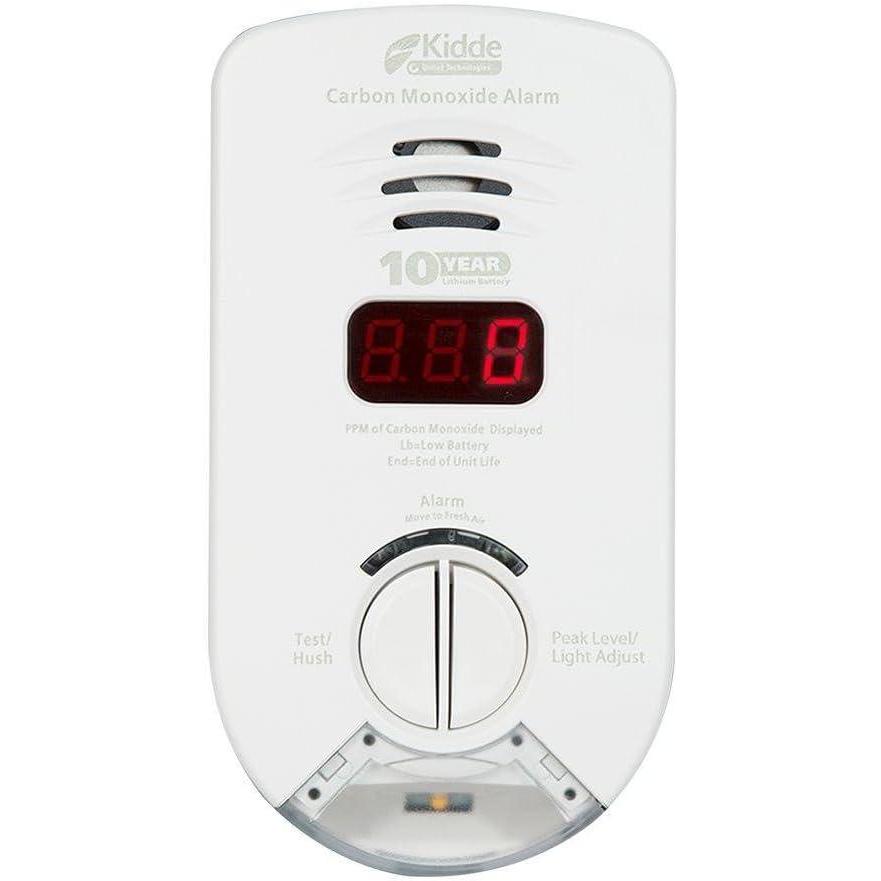 imageKidde Carbon Monoxide Detector ACPlugIn with Lithium Battery Backup Digital Display Night Light ampamp Escape Light