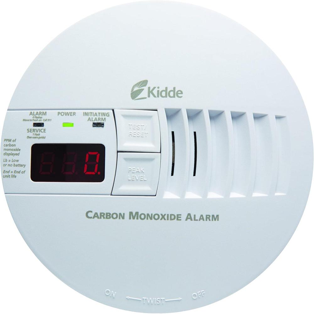 imageKidde Hardwired Carbon Monoxide Detector with 9Volt Battery Backup Digital LED Display 575 diameter x 18 depth575 diameter x 18 depth Pack of 6