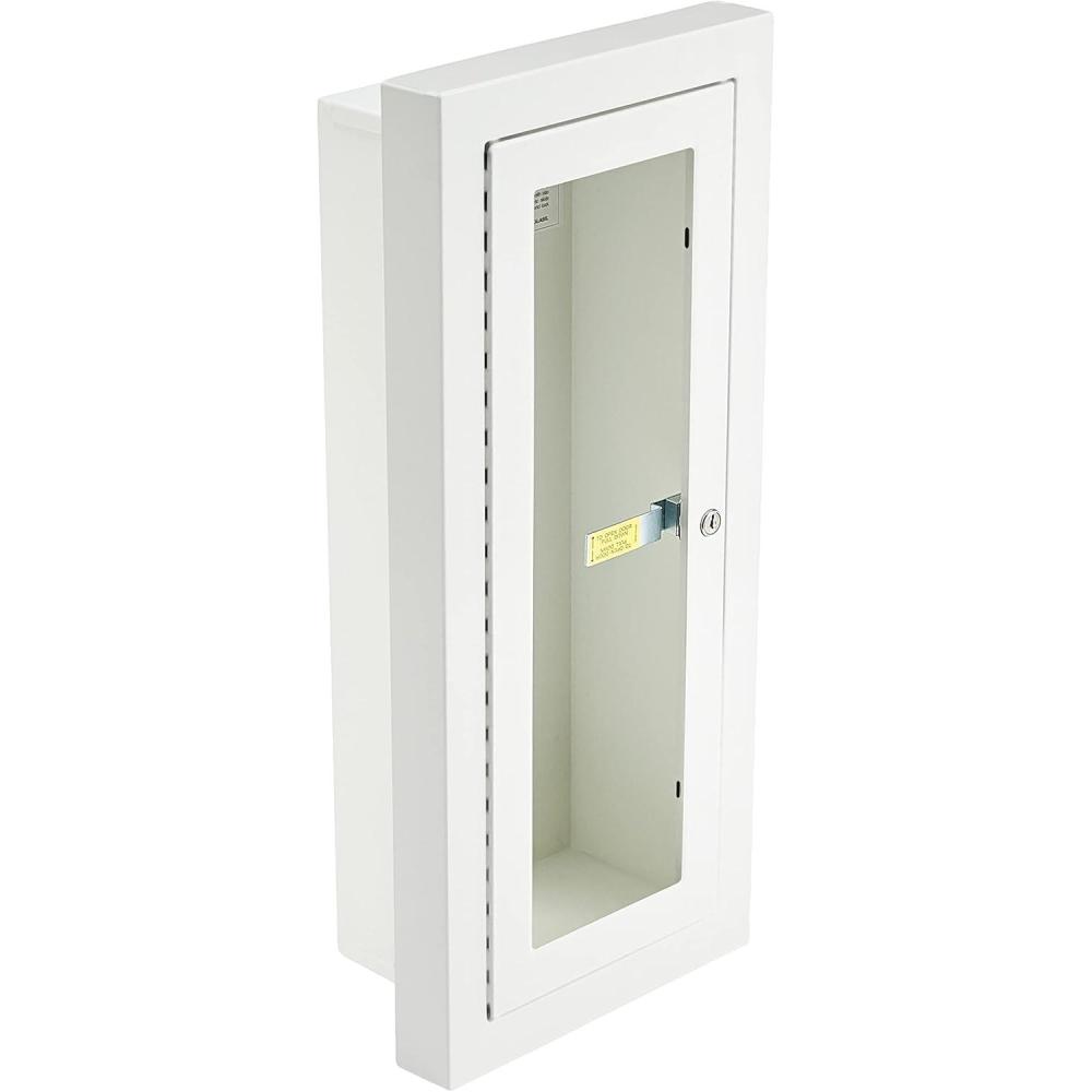 imageKidde SemiRecessed 10Pound Fire Extinguisher Cabinet with Lock  Model 468047