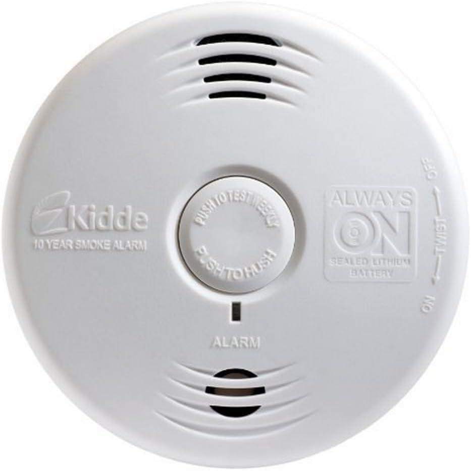 imageKidde Smoke Detector 10Year Battery Photoelectric Sensor Smoke Alarm White