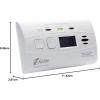 imageKidde Carbon Monoxide Detector with 10Year Battery Digital Display 3 LEDs Replacement Indicator Peak Level Memory 2 Pack2 packs