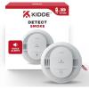 imageKidde Hardwired Smoke Detector 10Year Battery Backup Voice Alerts Interconnectable LED Warning Light Indicators 20SA10V1 Pack