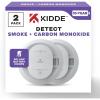 imageKidde Smoke ampamp Carbon Monoxide Detector 10Year Battery Powered LED Warning Light Indicators 4 Pack2 Pack