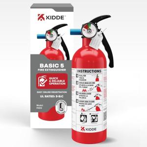 imageKidde Basic Fire Extinguisher for Home Office Residential SingleUse 5BCSingle Use