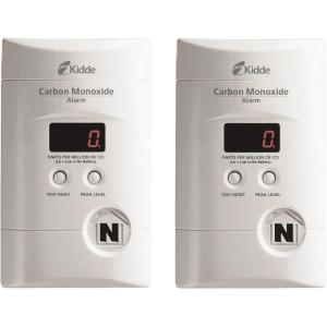 imageKidde Carbon Monoxide Detector Plug In Wall with 9Volt Battery Backup Digital LED Display  2 Pack2 Pack